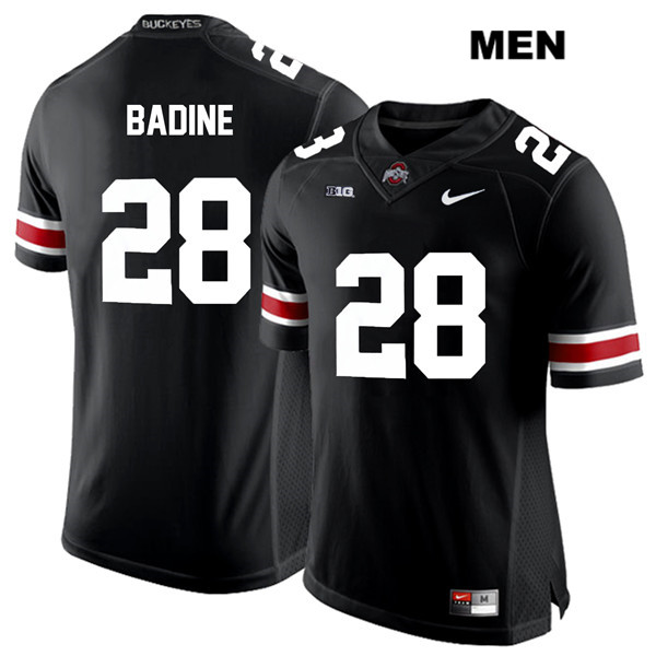 Ohio State Buckeyes Men's Alex Badine #28 White Number Black Authentic Nike College NCAA Stitched Football Jersey OY19V54QV